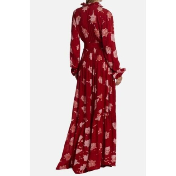 NWT Busayo Ina Ruffled V-Neck Maxi Dress Size XS Event Attire - Picture 2 of 11